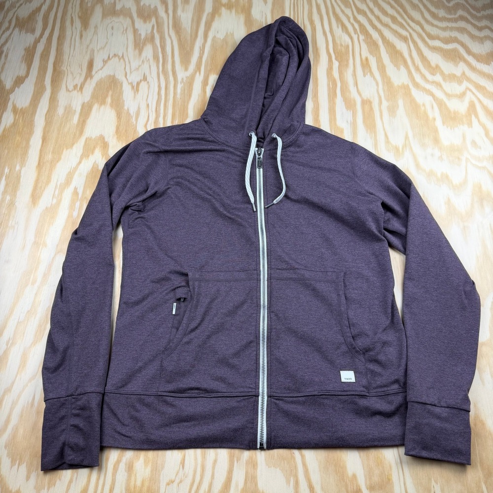 Vuori Halo Performance Zip Up Hoodie Heathered Purple VW201 Women Medium